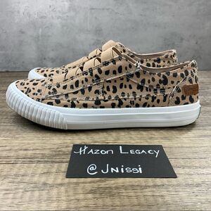 Blowfish~Women's~Malibu Marley Leopard Latte Spots Slip On Sneakers~Size 7.5
